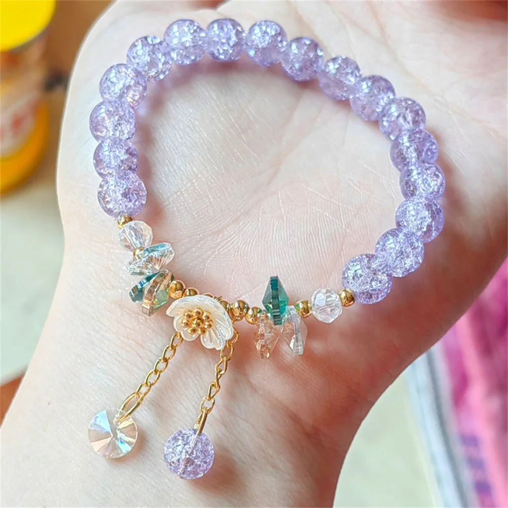Daisy Crystal Bead Bracelet