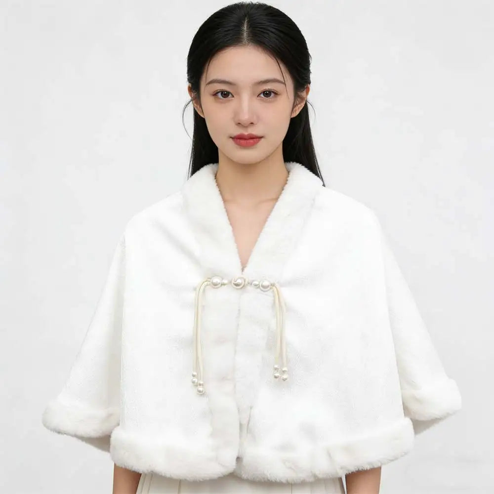 Short Knitted Shawl Cape