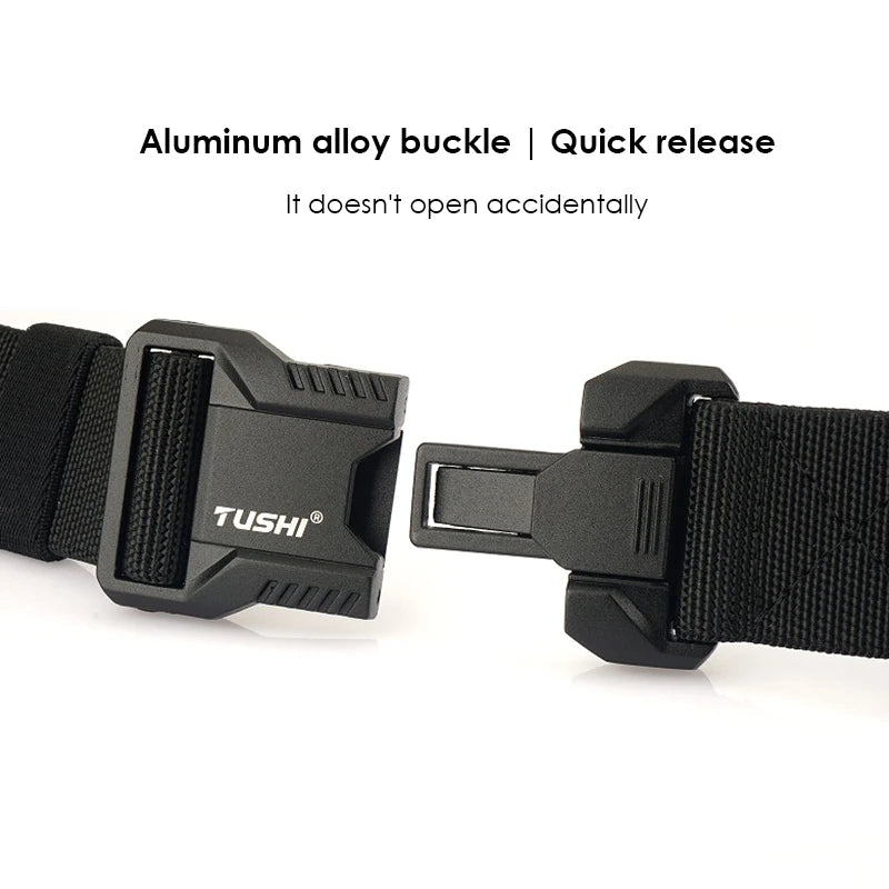 Tactical Elastic Belt with Quick Release Buckle