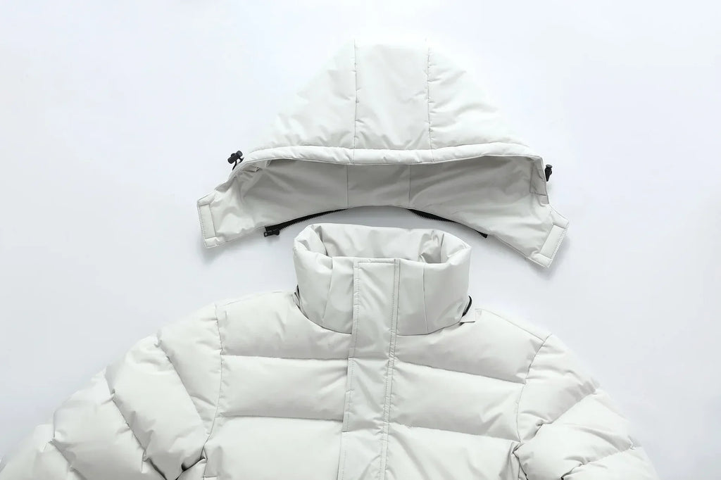 Men's Long White Duck Down Jacket