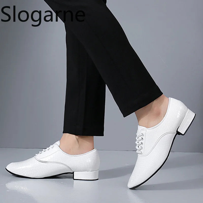 Men's White Ballroom Dance Shoes