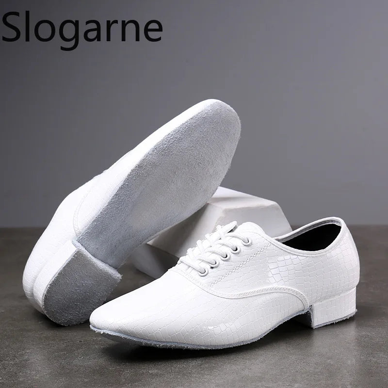 Men's White Ballroom Dance Shoes