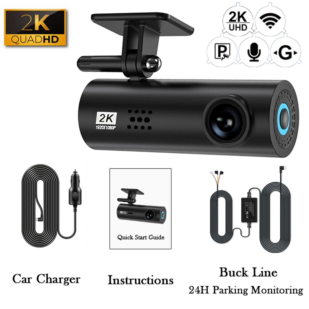 🖤 Mini 4K Dash Cam