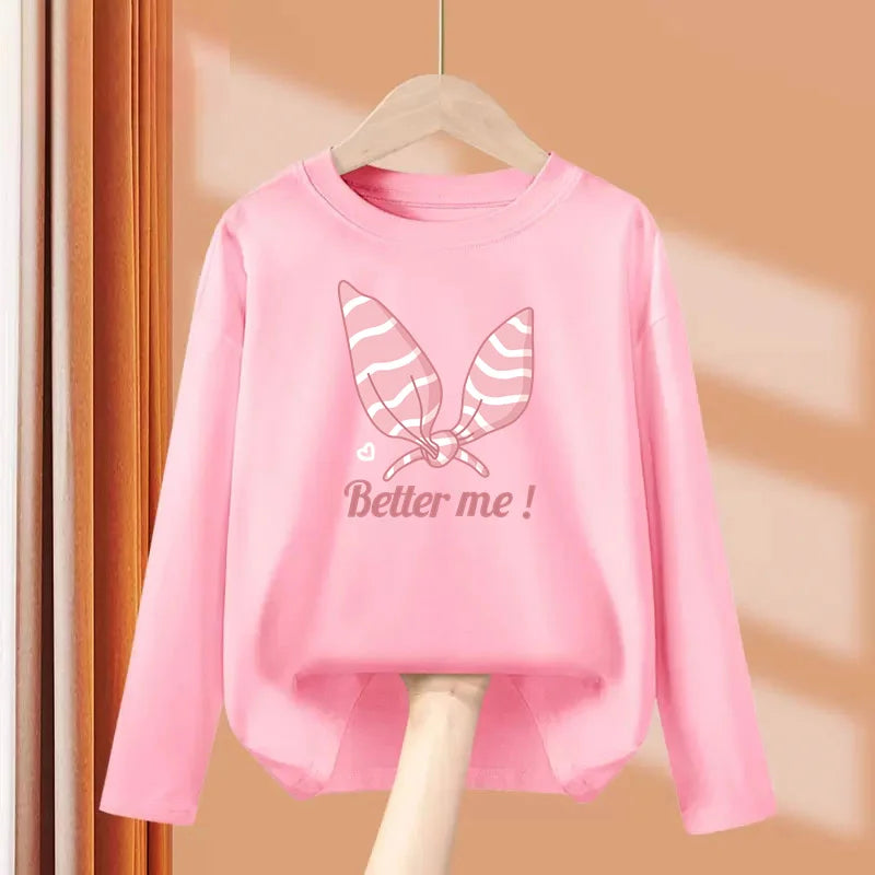 Girls Bow Long Sleeve T-Shirt