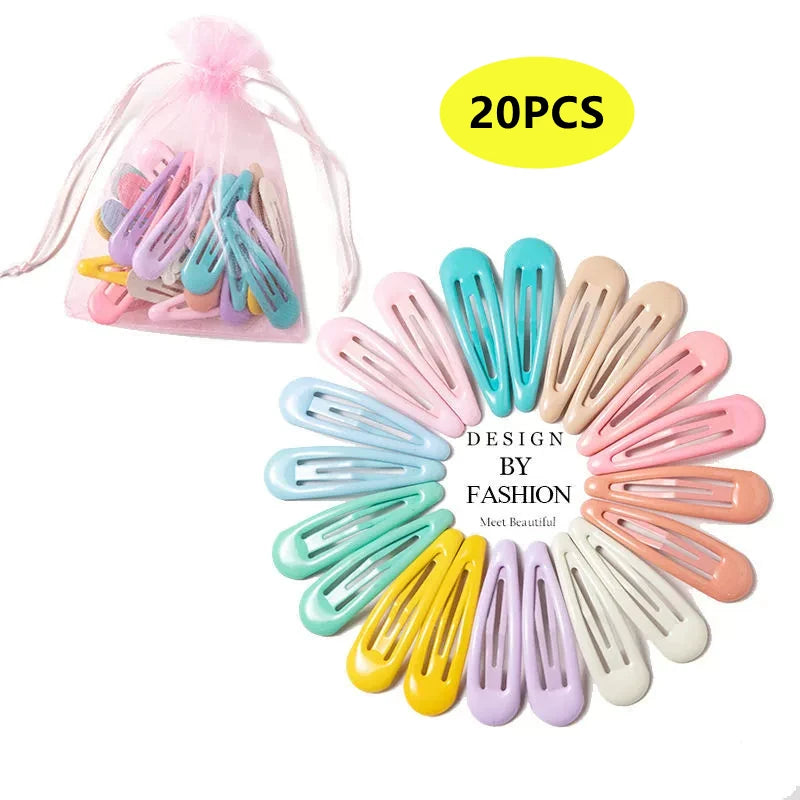 Girls Candy Color Hair Clips Set