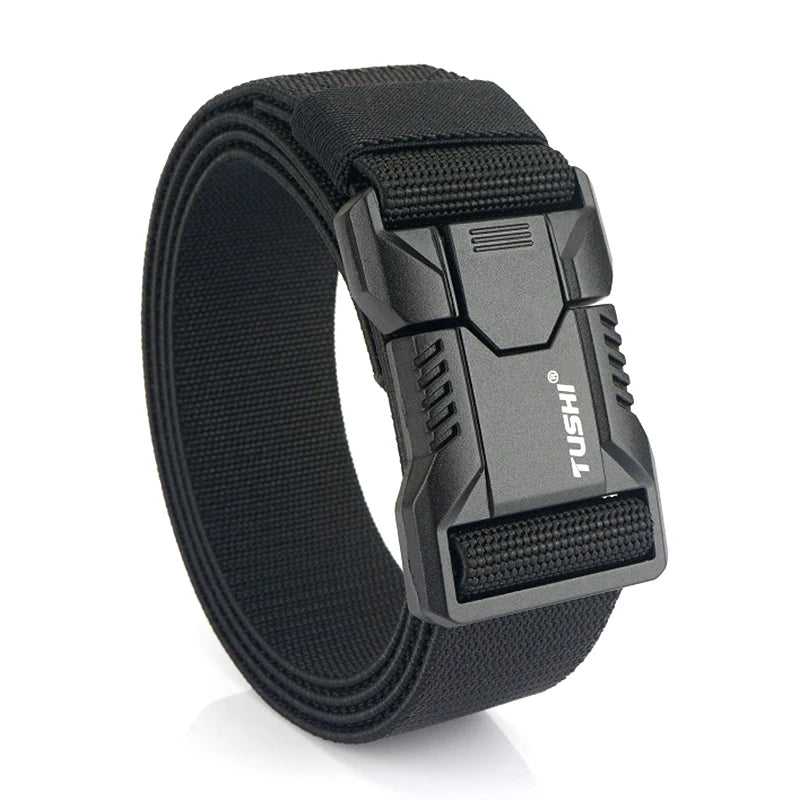 Tactical Elastic Belt with Quick Release Buckle