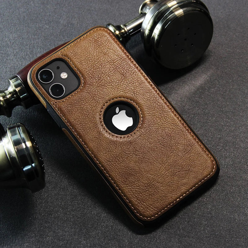 Black Leather Business iPhone Case