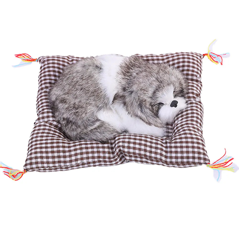 Sleeping Cat & Dog Plush with Sound