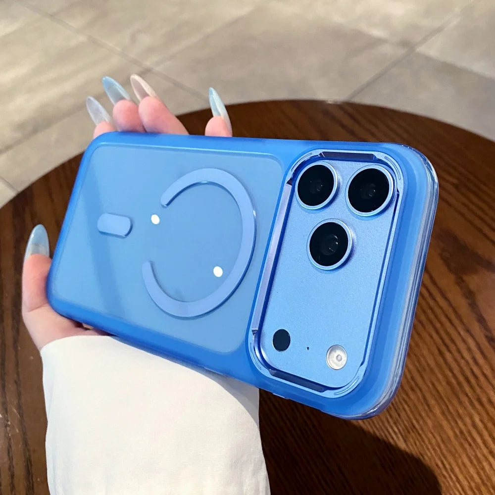 ✨ Clear Crystal Magnetic Wireless Charging Case
