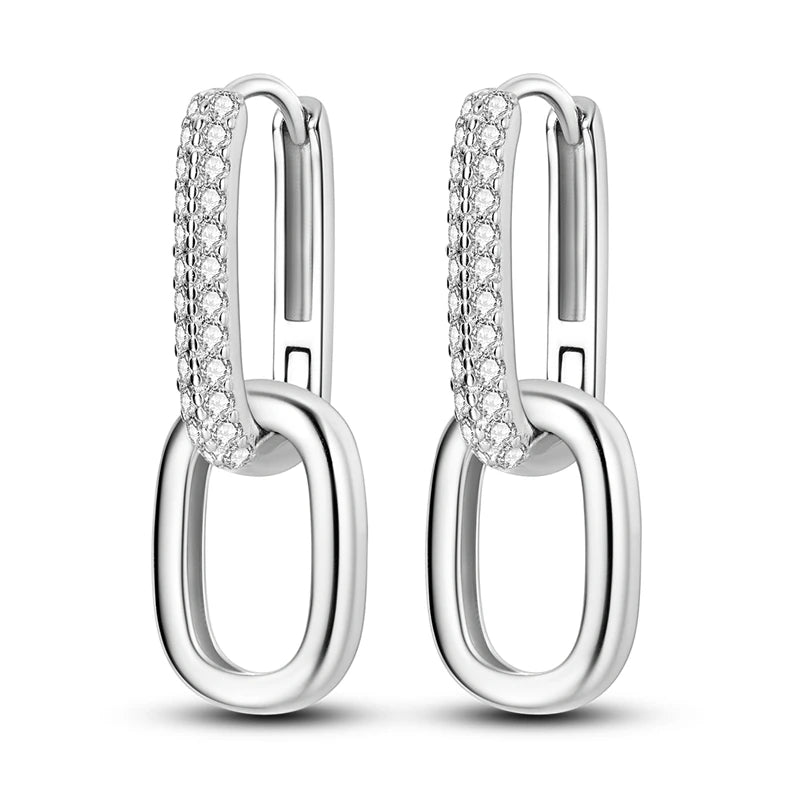 925 Silver Infinity Heart Earrings