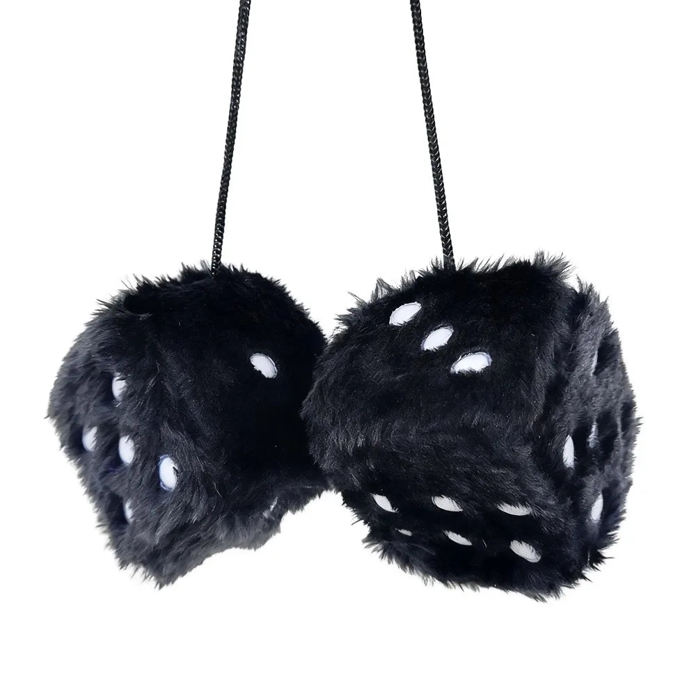 🎲 Fuzzy Hanging Dice Car Ornament