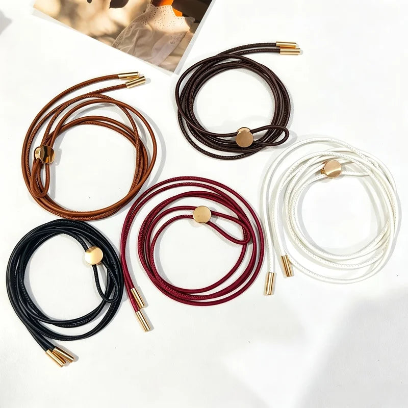 Retro Thin Knotted Waist Belt