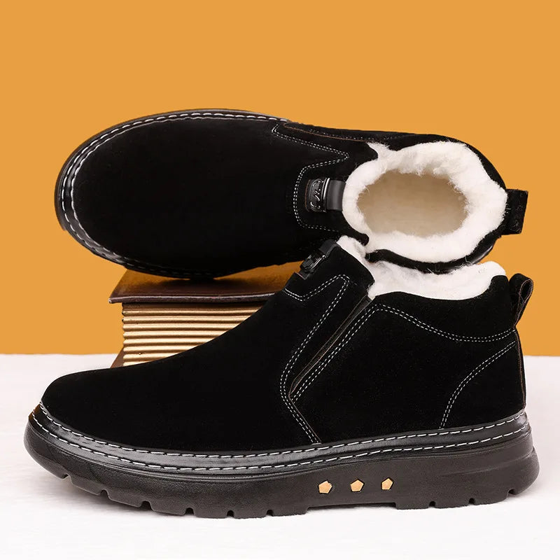 Men's Fleece-Lined Cotton Snow Boots
