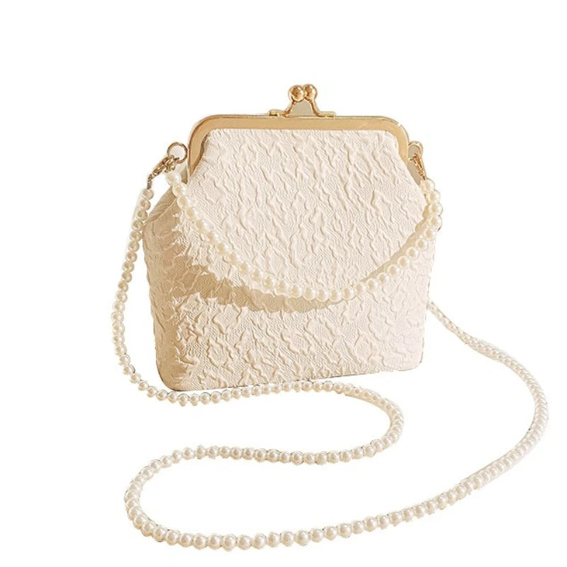 Pearl Chain Crossbody Phone Bag