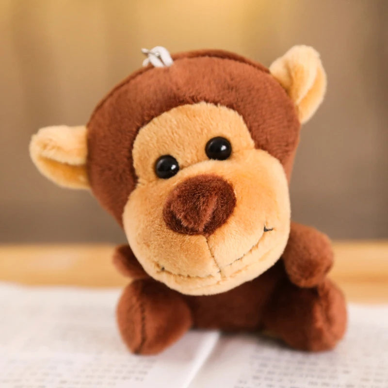 Mini Safari Animal Plush Keychain
