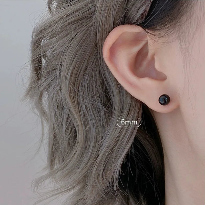 Classic White Pearl Stud Earrings