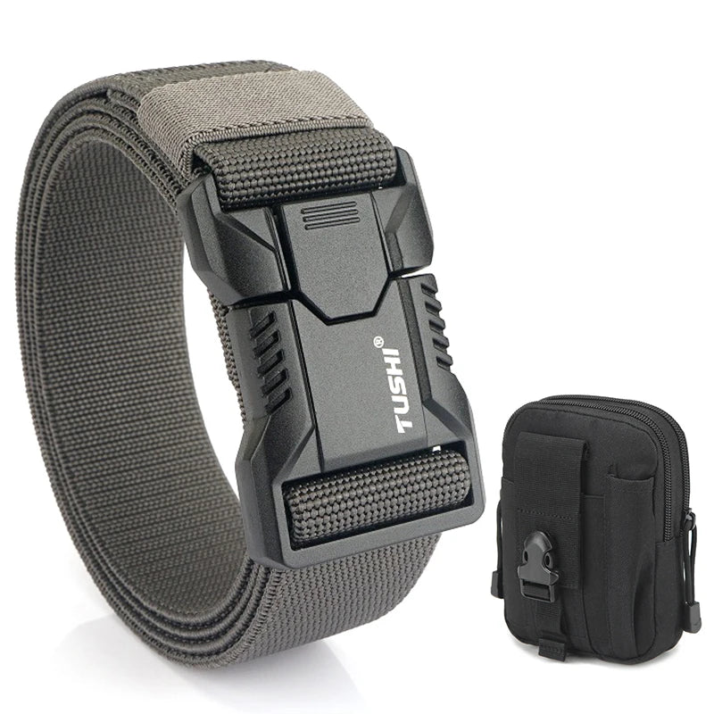 Tactical Elastic Belt with Quick Release Buckle