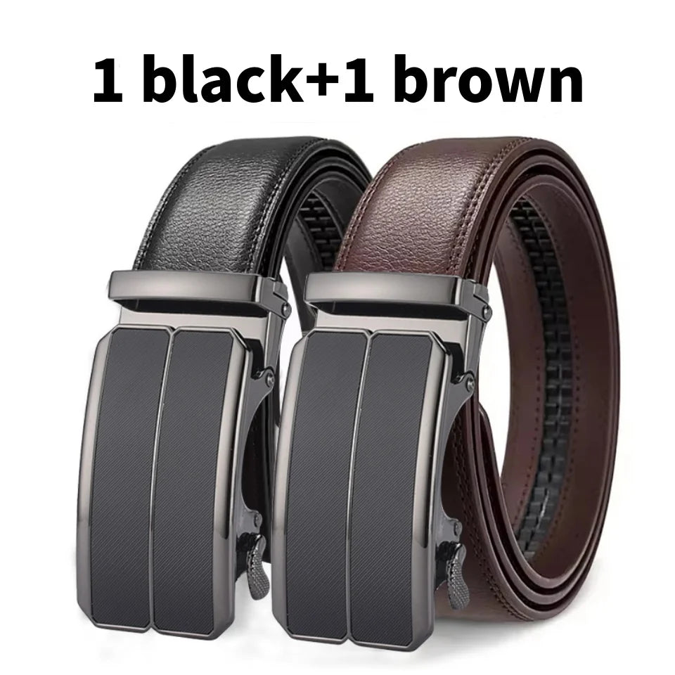 Men's Business Leather Ratchet Belt