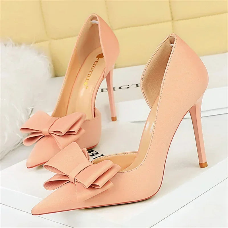 Women's 10.5cm Bowknot High Heels