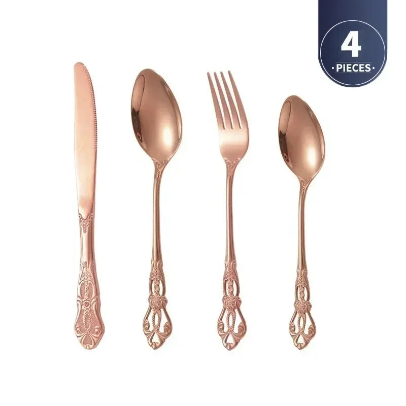 Gold Stainless Steel Cutlery Set