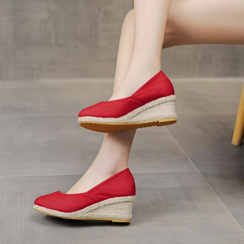Women's Wedge Espadrille Pumps