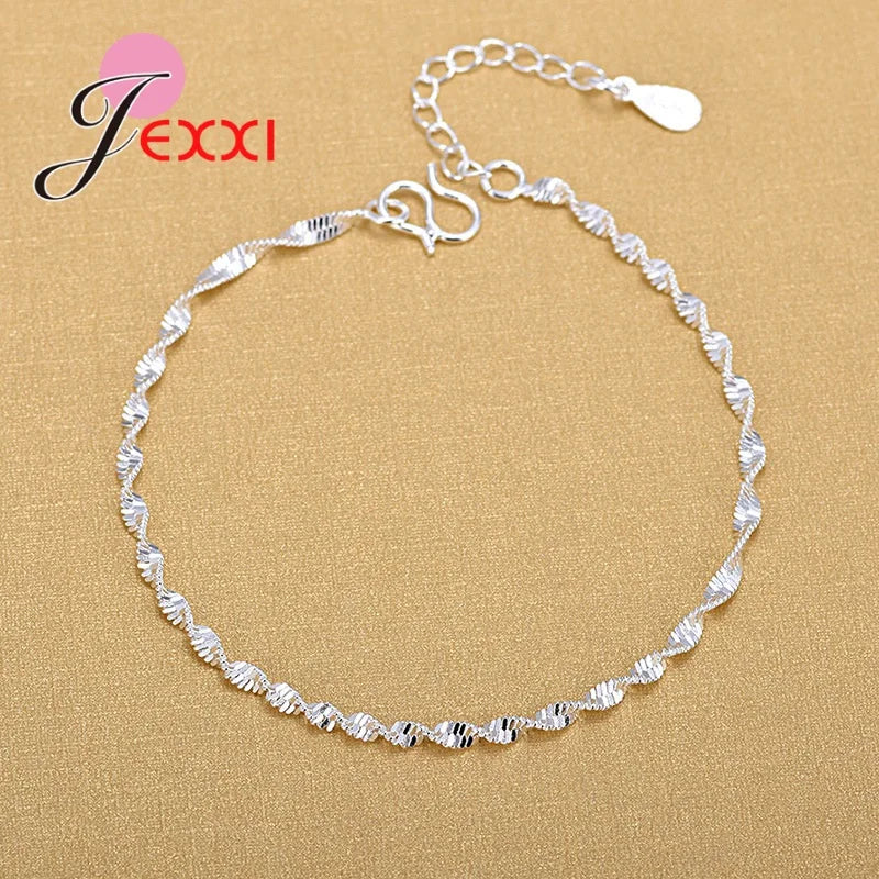925 Silver Shiny Anklet