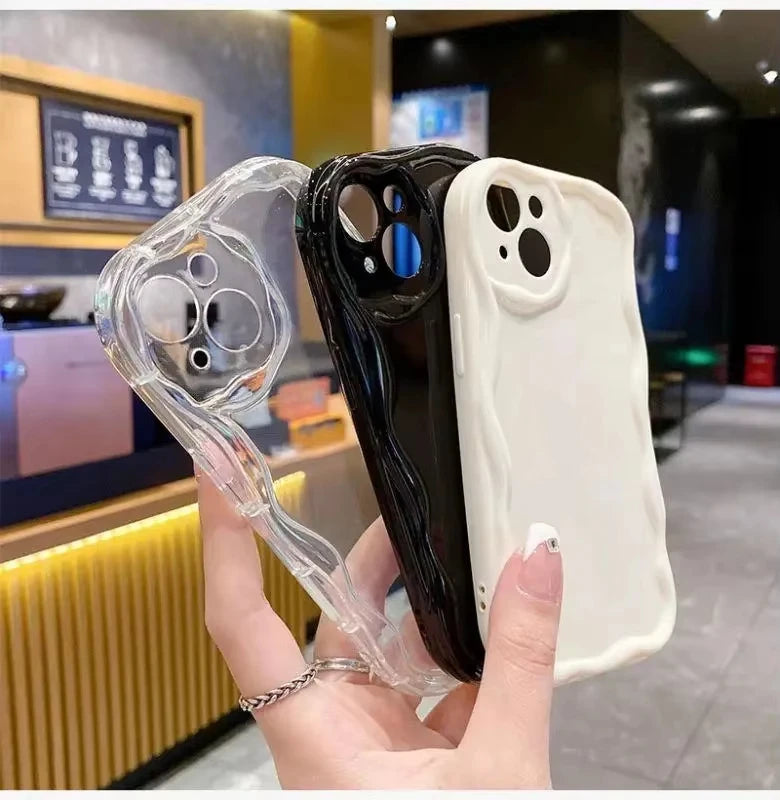 〰️ Wave Frame Transparent Case