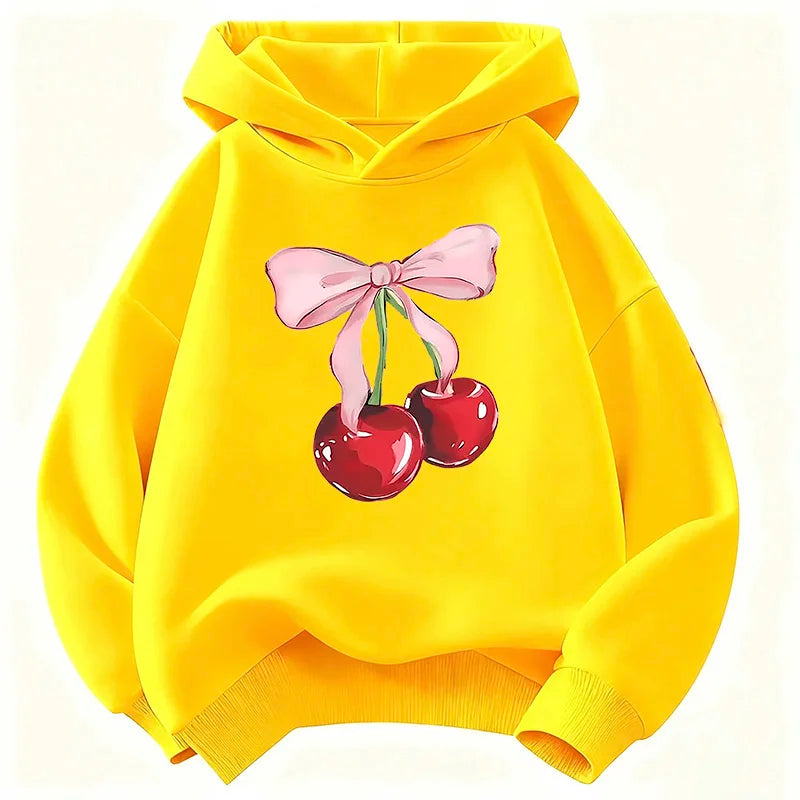 Kids Cherry Bow Hoodie