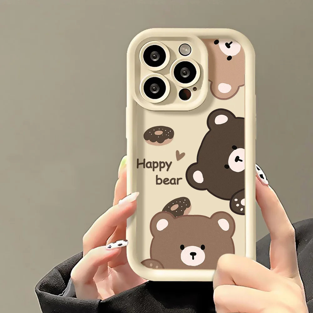Cute Bear Silicone iPhone Case