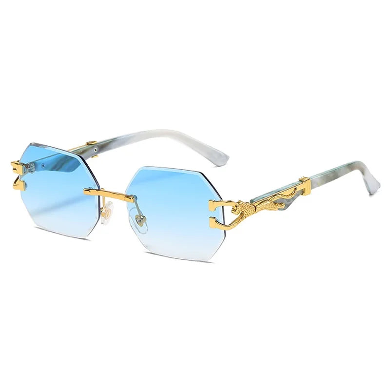 Hexagon Rimless Sunglasses
