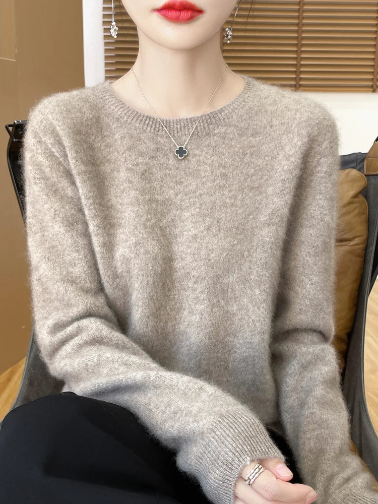 100% Merino Wool Crew Neck Sweater