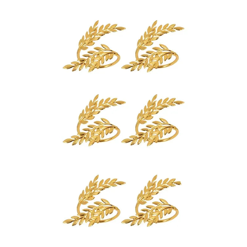 Gold Leaf Napkin Rings