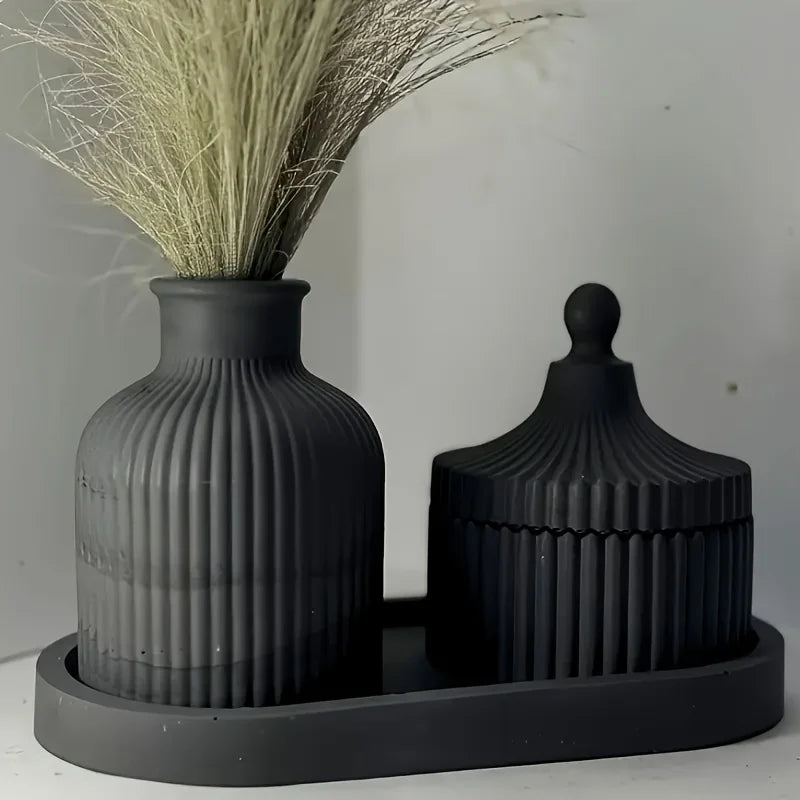 Silicone Tray, Vase & Jar Molds – 4 Pcs