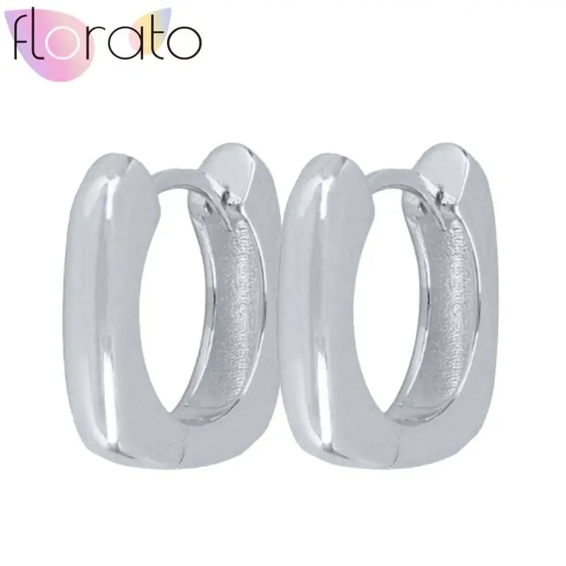 925 Silver Plain Circle Hoop Earrings