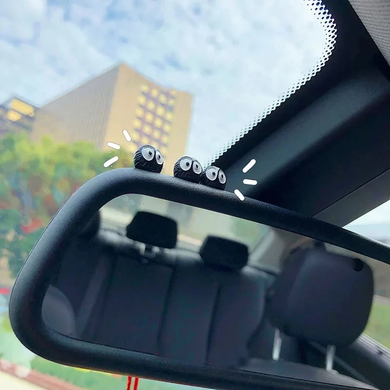 👾 Cute Black Elf Car Decoration Set