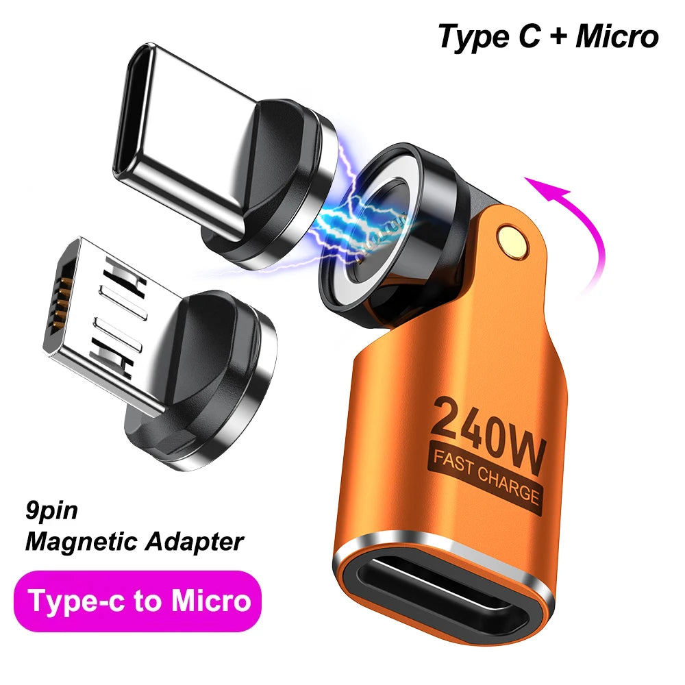 🧲 AUFU 540° Magnetic OTG USB-C Adapter