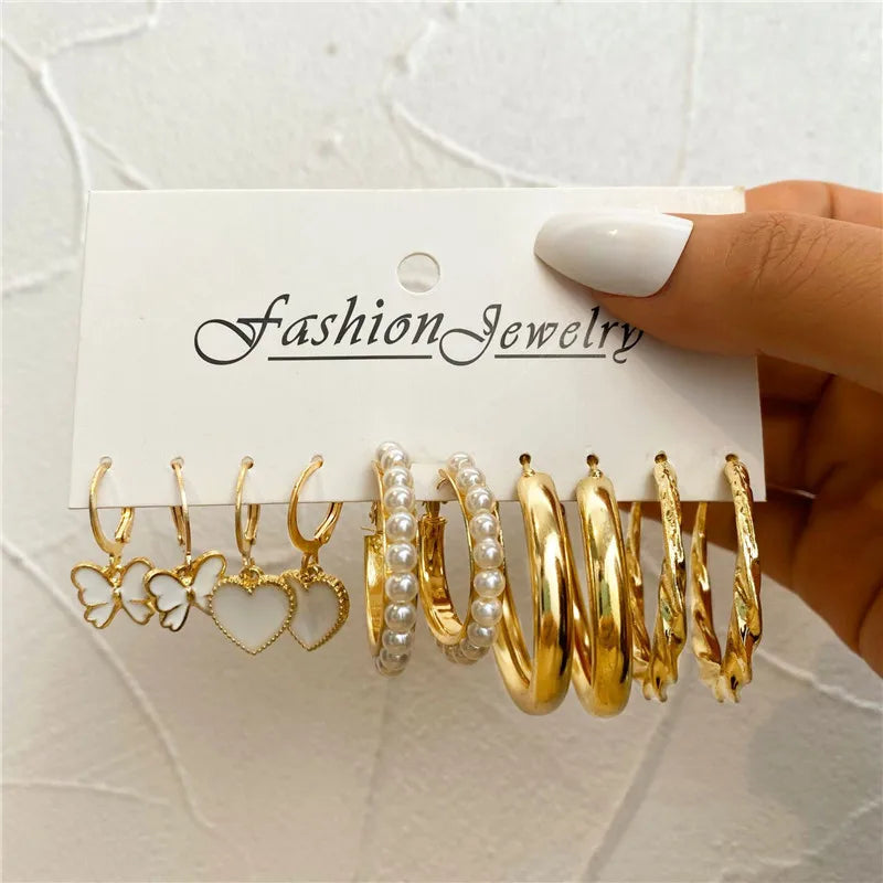 Earrings Set Butterfly Acrylic