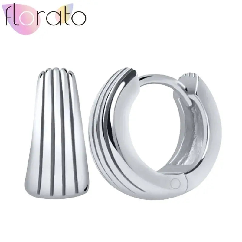 925 Silver Plain Circle Hoop Earrings