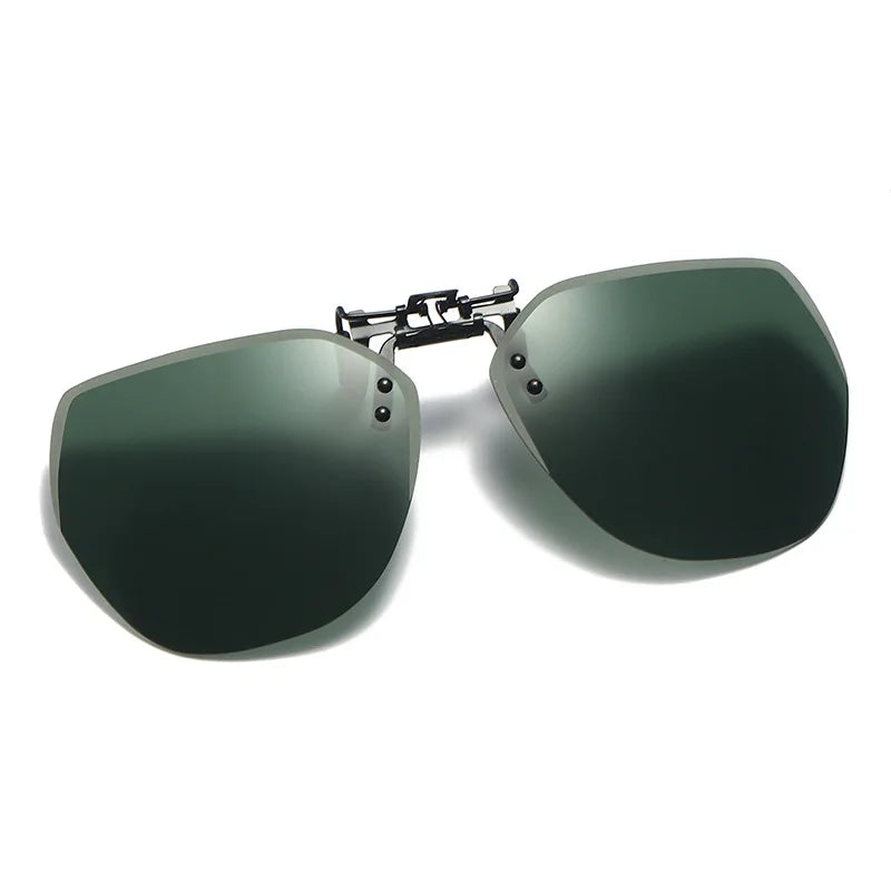Flip-Up Polarized Clip-On Sunglasses