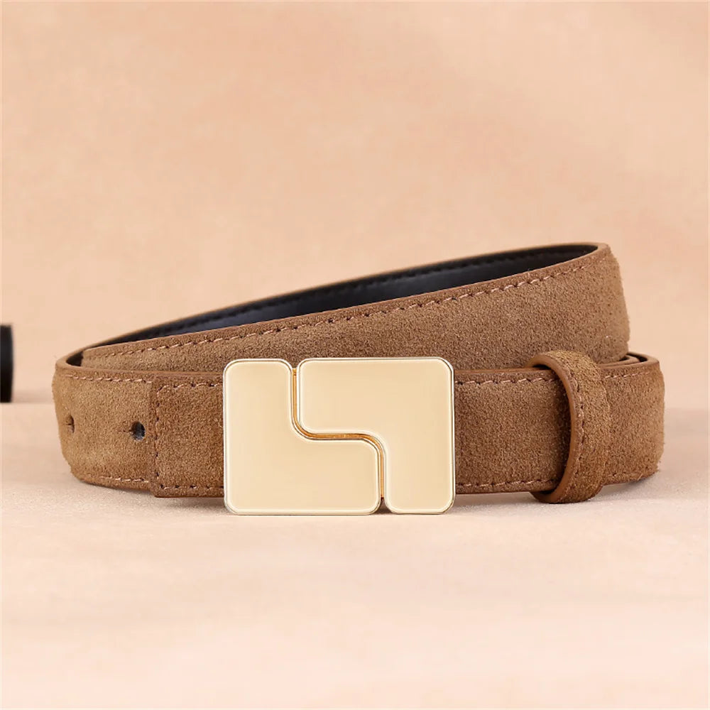 Women's Narrow Leather Waist Belt
