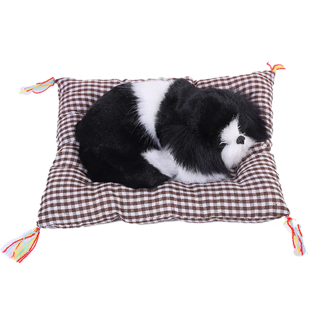 Sleeping Cat & Dog Plush with Sound