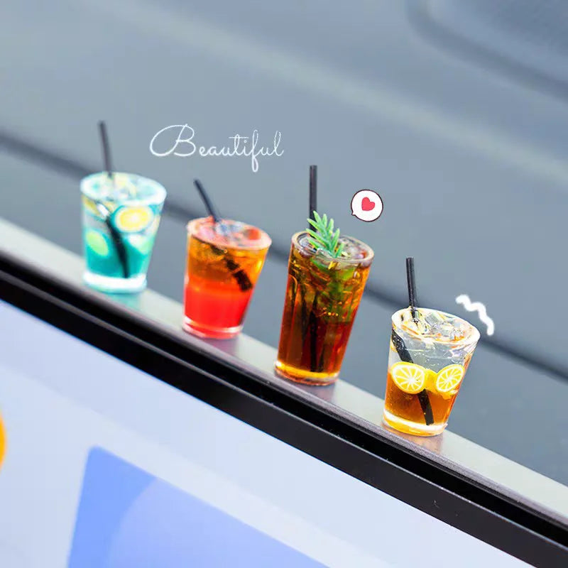 🥤 Mini Drink Cup Car Ornament