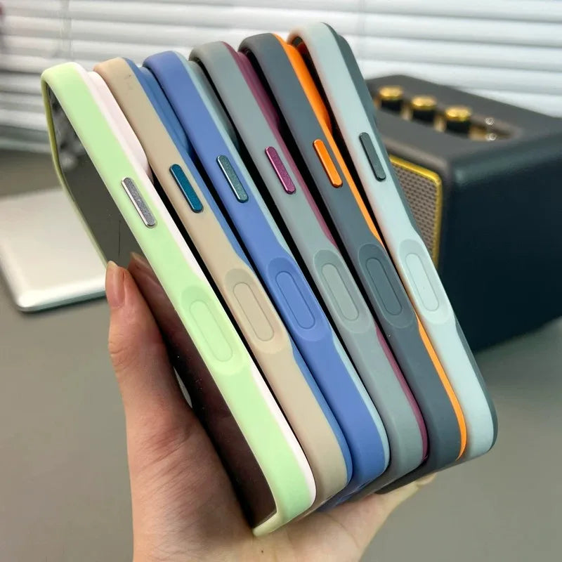 🌈 Heat Dissipation Color Blocking MagSafe Case