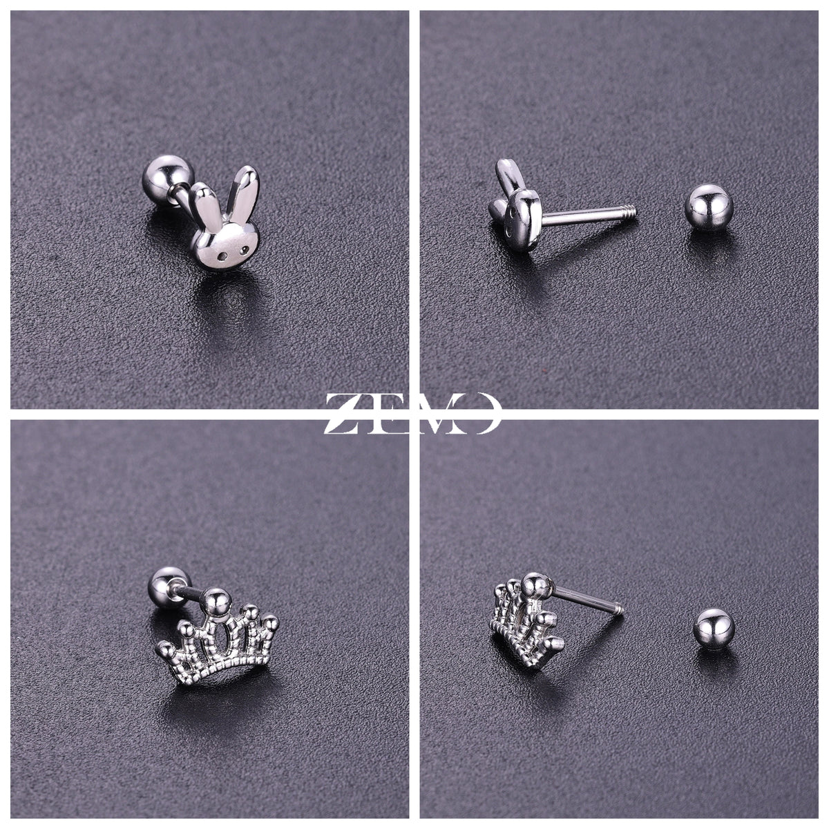 Cute Cartilage Stud Earring (20G, 1 Pc)