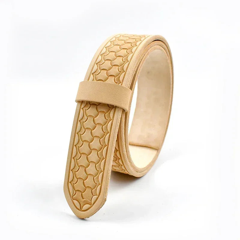 Men's Embossed Cowhide Leather Belt