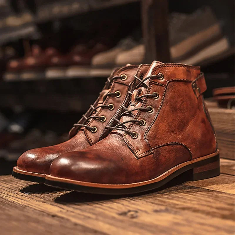 Men's Vintage Platform Ankle Boots