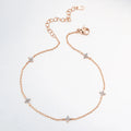 Four-Leaf Clover Crystal Anklet
