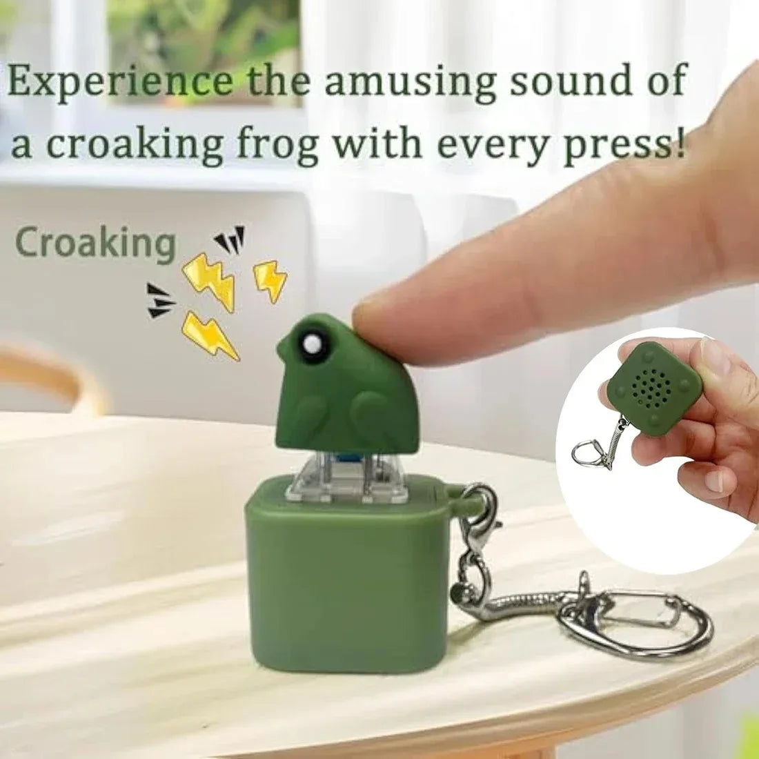 Croaking Frog Clicker Keychain