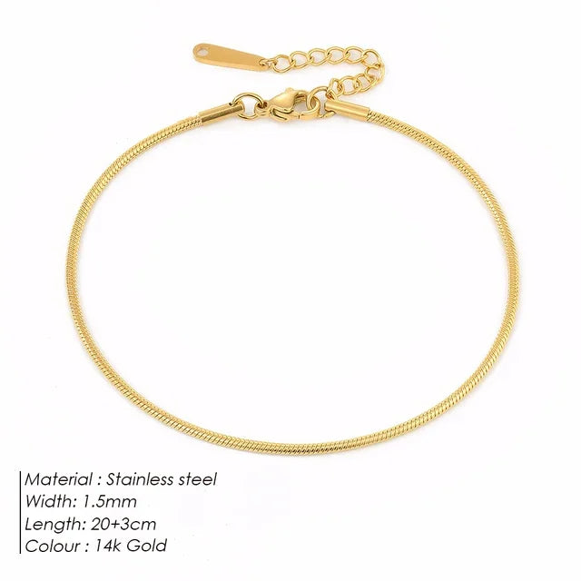 Adjustable Snake Chain Anklet