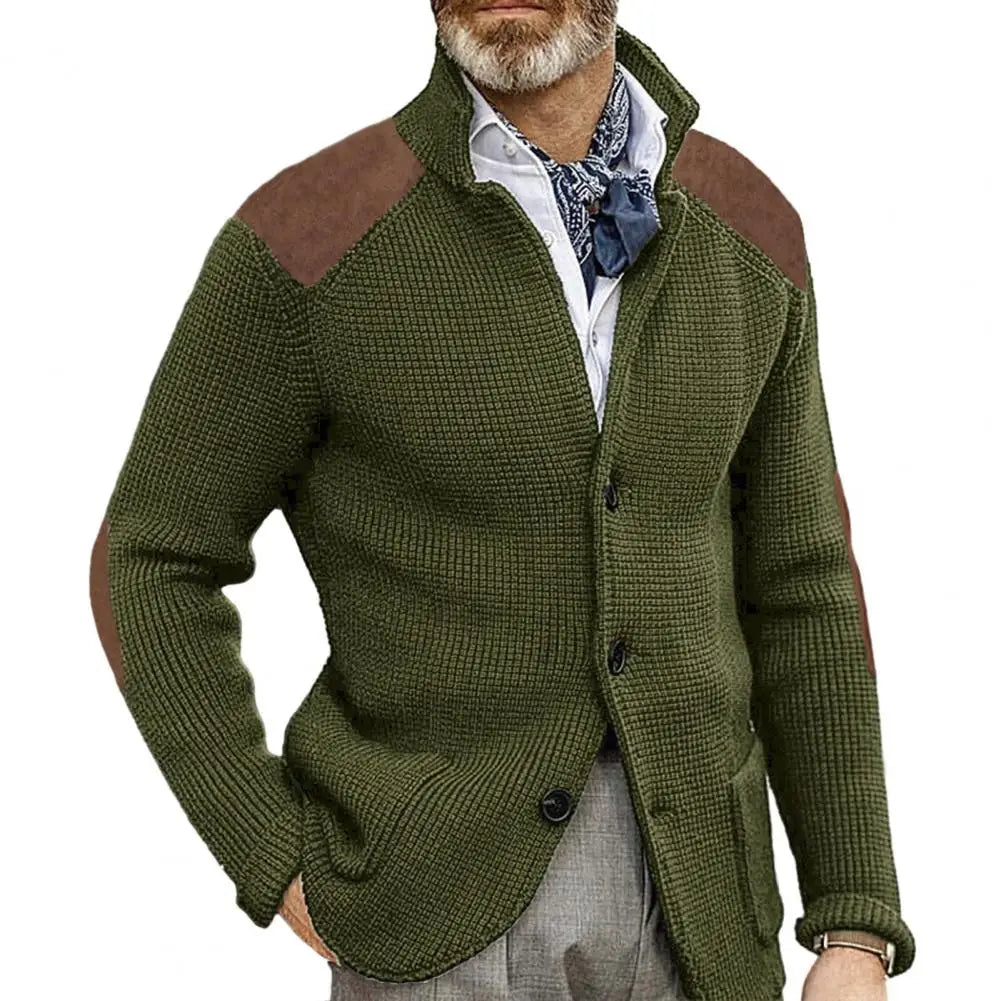 Men's Button Knit Cardigan Jacket